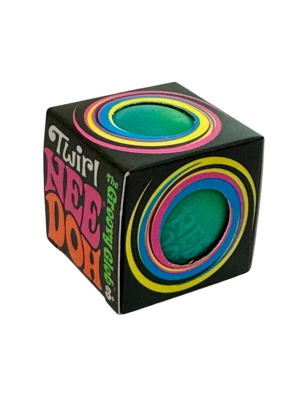 Teenie NeeDoh Twirl - GREEN | The Groovy Glob Mini Squish Toy - NIB!